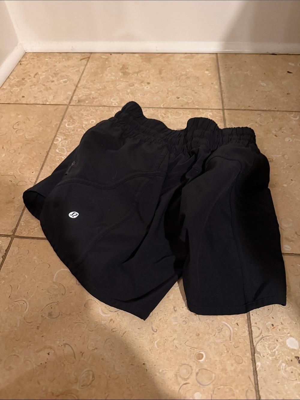 lululemon athletica Black Running Shorts with Logo